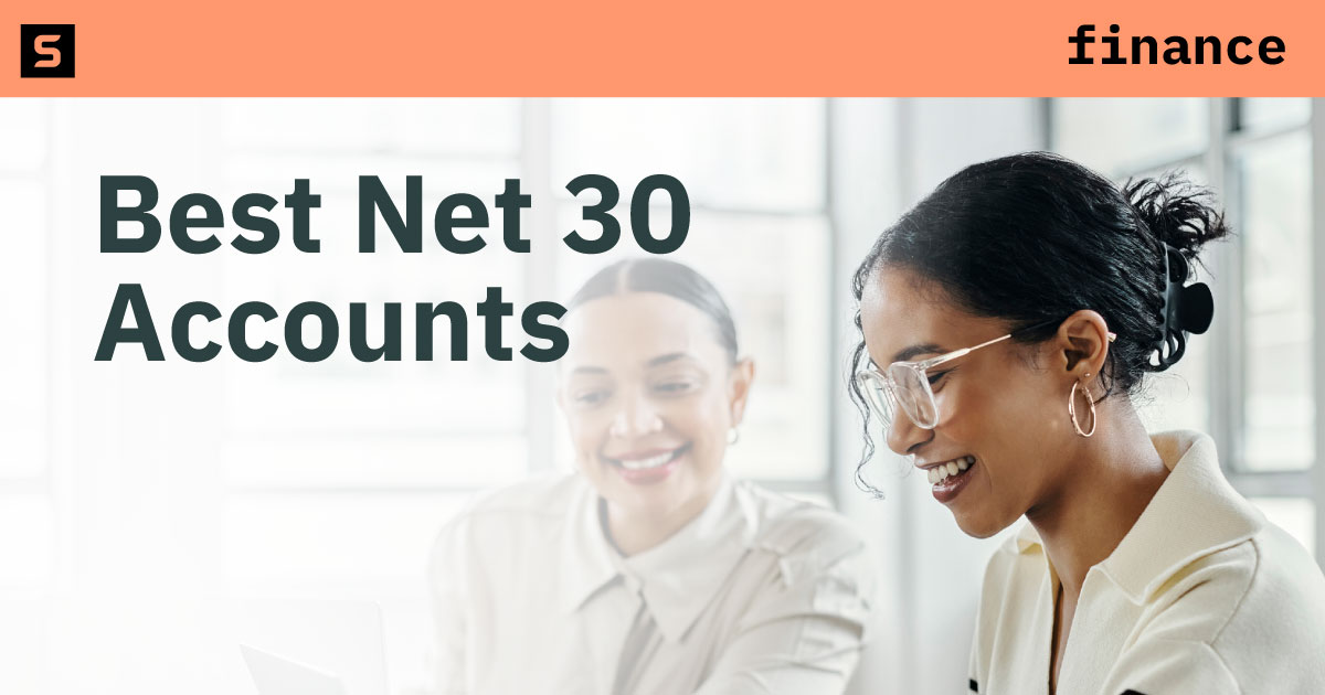 Woman looking at net 30 accounts.