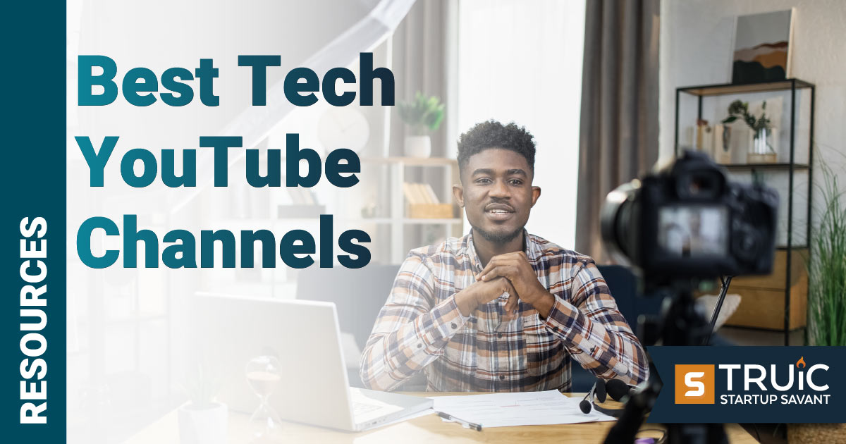 Man filming tech video for YouTube.