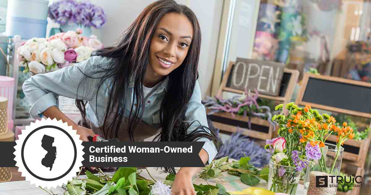 Woman business owner, and text that says, Certified Woman-Owned Business.