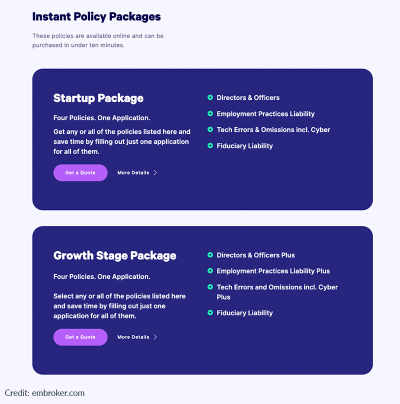 Embroker Packages.