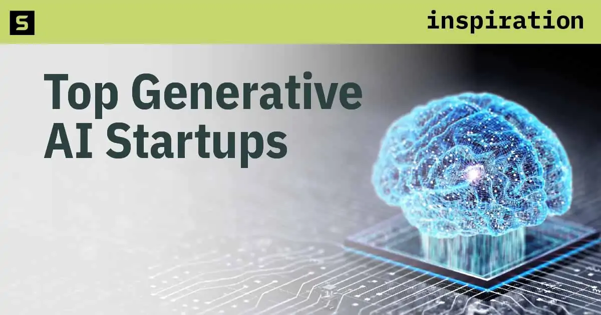 Top generative AI startups article image.