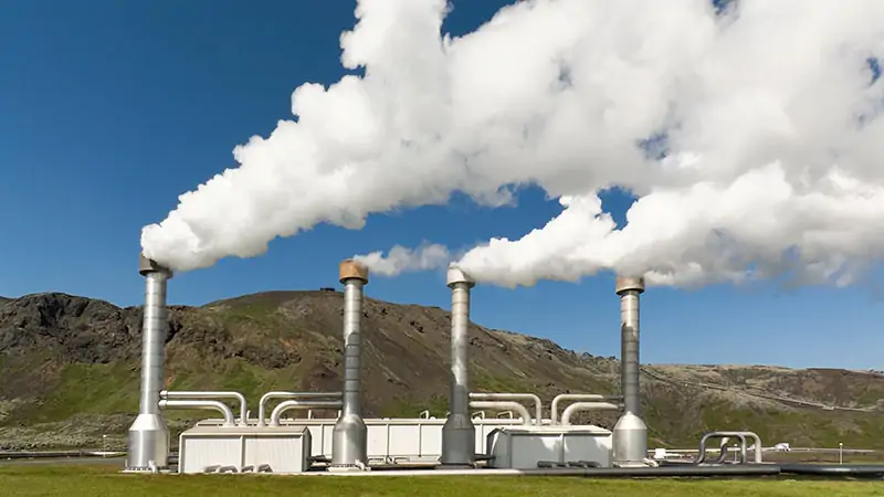 A geothermic power station.