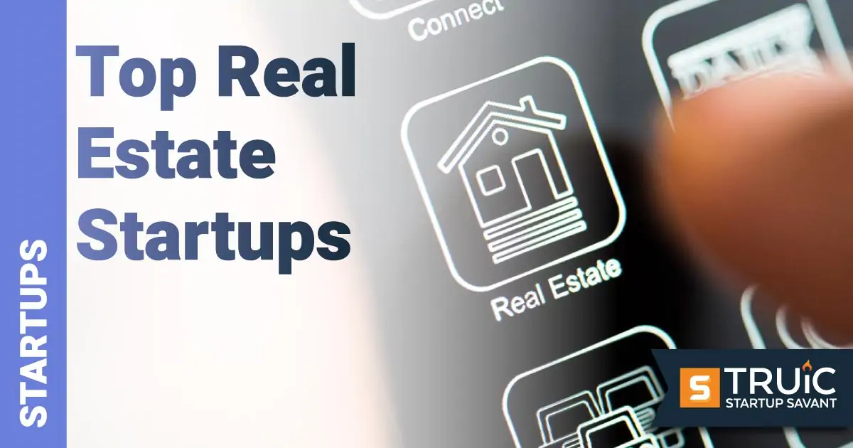 Mobile phone screen with a real estate app.